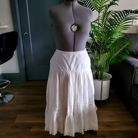 Polo Ralph Lauren Maxi Skirt Size 14 White - Picture 1 of 8